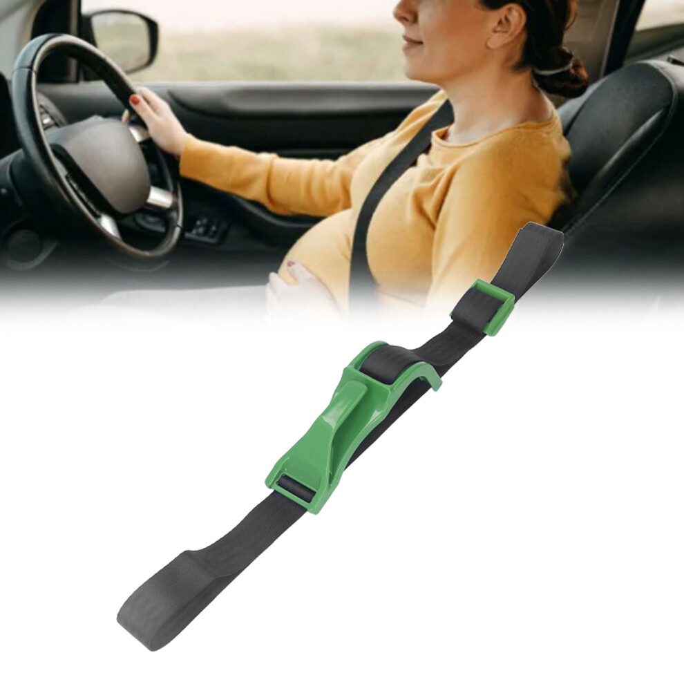 Green Car Bump Belt For Pregnant Women, 20X6cm Nylon & Plastic