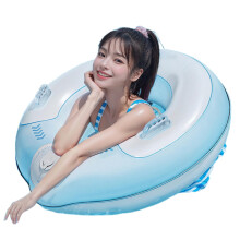 Inflatable Pool Float Swimming Ring for Adults, Durable PVC, Quick Inflate, Blue for Lake and River