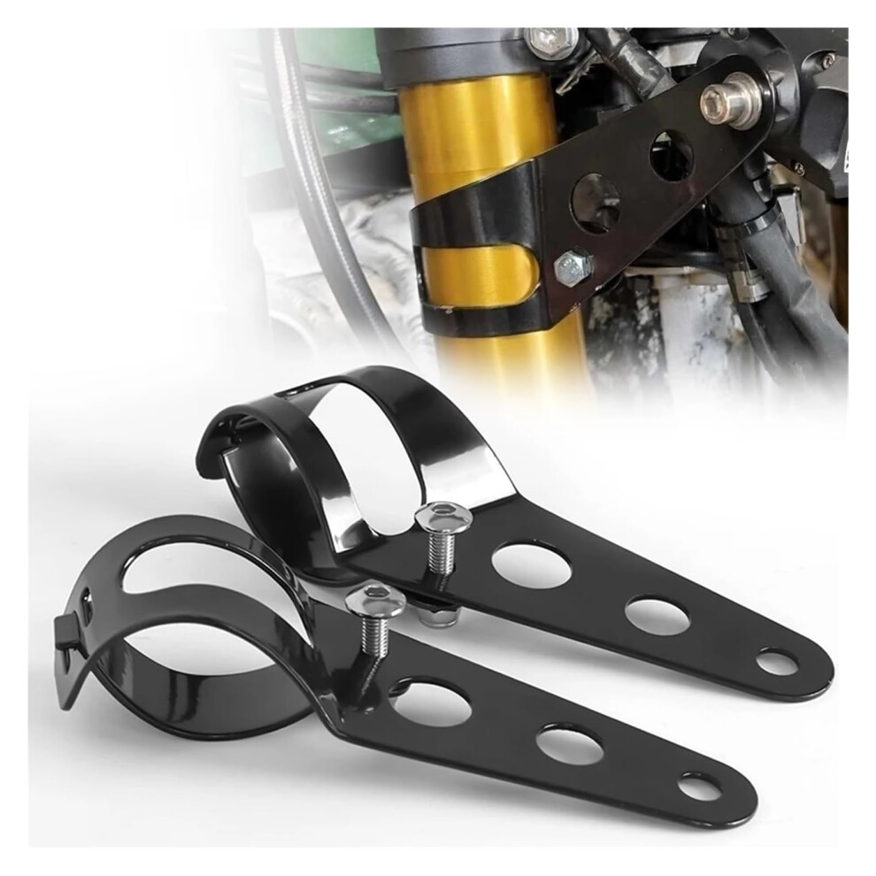 Motorcycle Headlights For Cafe For Racer For Bobber Universal 7.5' Round Head 7Inch Led Motorcycle Head Front Headlamp(Only Bracket) Light 9187378371367