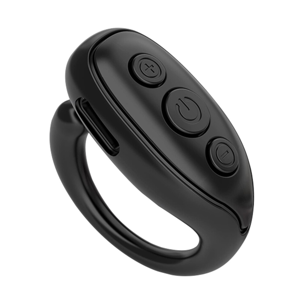 Camera Shutter Remote Control - Rechargeable Scroll Remote For Smartphones And Tablets, Up And Down Scrolling Rings Black 9187378371640
