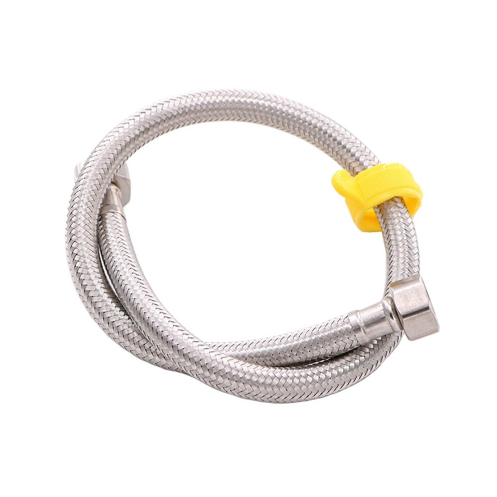 1Pc 304 Stainless Steel Silver Faucet Water Inlet Hose Water Heater Water Pipe Toilet Inlet Pipe For Kitchen Bathroom 30Cm G1/2' 30Cm Dn15 9347817448986