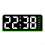 Digital Alarm Clock Ambient Light Feature, Four Brightness Settings, Battery Backup, Green Bedside Table Decor 1
