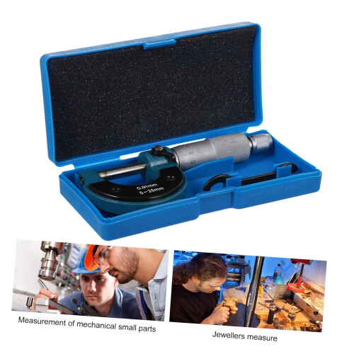 Precision Metric Outside Micrometer Caliper with Ratchet Stop and Easy Read Display 1