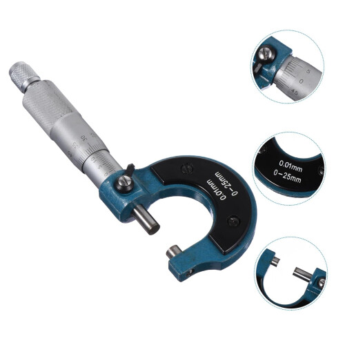 Precision Metric Outside Micrometer Caliper with Ratchet Stop and Easy Read Display 2