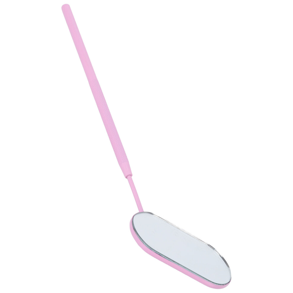 Stainless Steel Grafted Eyelash Mirror for Lash & Dental Inspection Pink