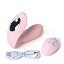 Remote Control Vibrating Egg for Women with GSpot Stimulator and Invisible Butterfly Panties Pink