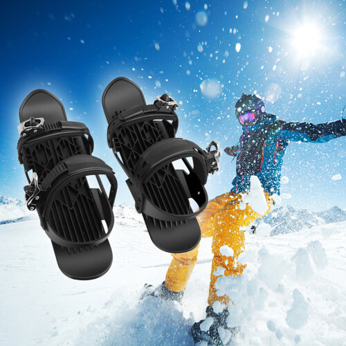 Ein Paar Mini-Kurzski-Skates, schwarz, einfache