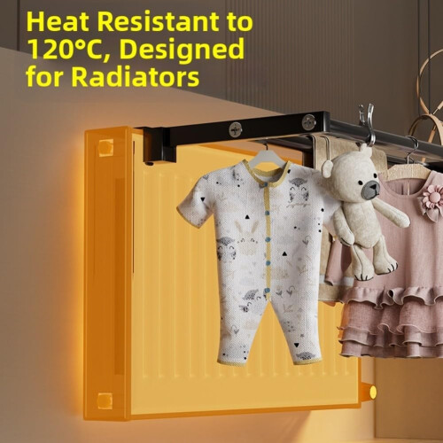 Radiator Drying Rack Retractable Foldable Metal Frame Adjustable 4070cm for Towels and Clothes 2