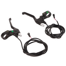 Electric Bike Brake Levers Aluminium Alloy 7/8in Handlebar Set with Motor Cutoff and 1.5m Cable