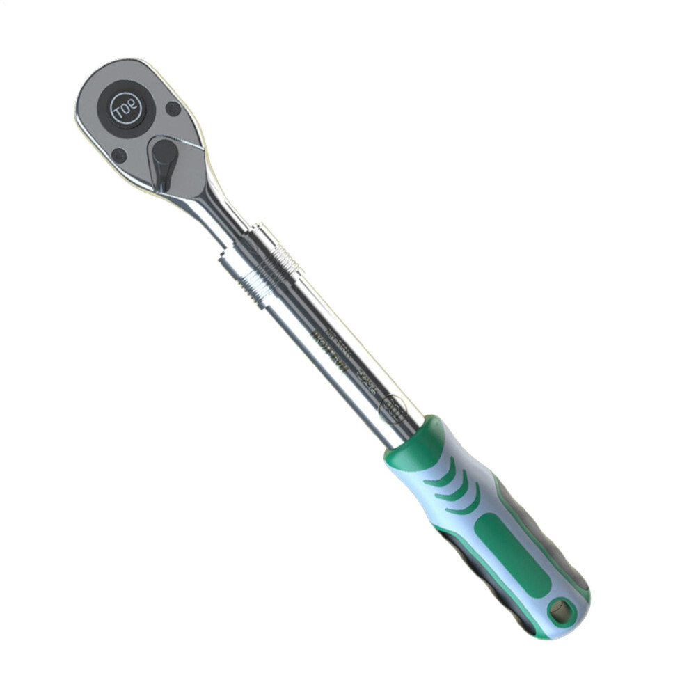 Retractable Ratchet Wrench 1/2 Inch, Quickrelease 90Tooth Socket, Adjustable Reversible Tool For Machine And Car 9187378372869