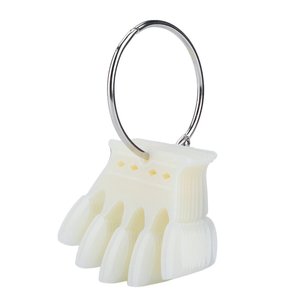 Nail Polish Showing Tool, Practical Nail Art Tips For Gel And Acrylic Display, Reusable Plastic Nail Practice Sticks With Easy To Remove Ring Design,
