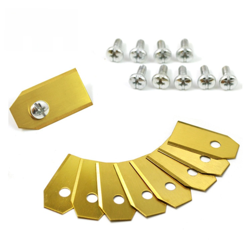 Garden Robot Blades, Stainless Steel Lawn Mower Blades with Titanium Coating for Enhanced Durability and High Efficiency, Easy Replace Blades with Ma