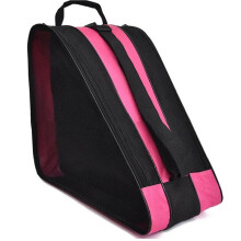 Pink Waterproof Roller Skate Bag for Kids with Large Capacity and Adjustable Shoulder Strap