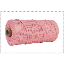 4mm Pink Macrame Cotton Cord 200m Twisted Rope for DIY Crafts Soft Durable Vibrant