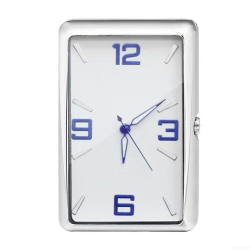Car Dashboard Clock with Accurate Quartz Movement, Square Glass Design and Clamp Mount