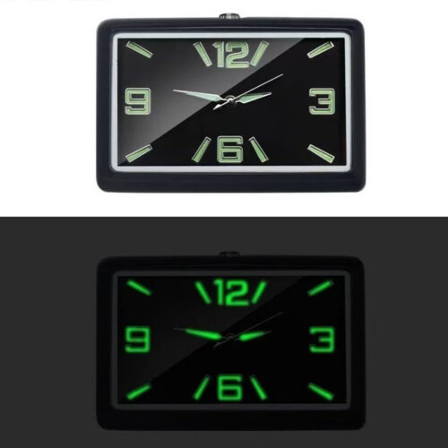 Car Dashboard Clock with Accurate Quartz Movement, Square Glass Design and Clamp Mount 2