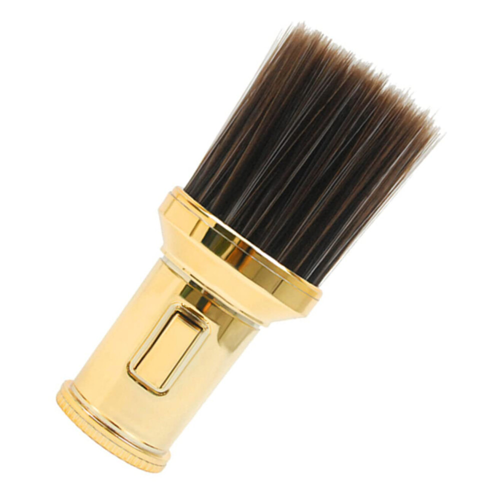 Golden Barber Neck Duster Brush With Density Bristles And Ergonomic Handle For Hair Cutting