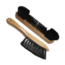 Billiard Table Brush 2Piece Natural Wood Handles Soft Bristles Pool Table Felt Cleaner Small Handle Rail Brush