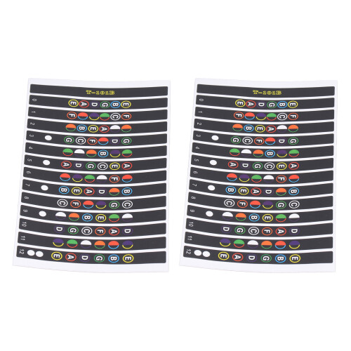 10 Blatt Gitarren-Griffbrettaufkleber, 1