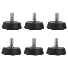 Exercise Bike Foot Pads 3/8 Inch 6 Pack Rubber Stabilizers Anti Slip Shock Absorption For Stationary Bikes Hard Floors