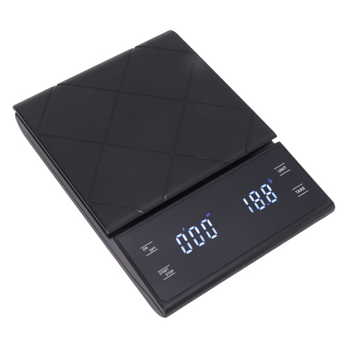 Wasserfeste 3kg digitale Kaffeeskala mit Timer, Schwarz 2