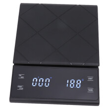 Wasserfeste 3kg digitale Kaffeeskala mit Timer, Schwarz