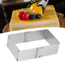 Edelstahl Quadrat Mousse Ring Einziehbare Kekse