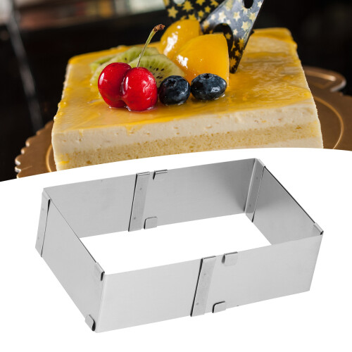 Edelstahl Quadrat Mousse Ring Einziehbare Kekse