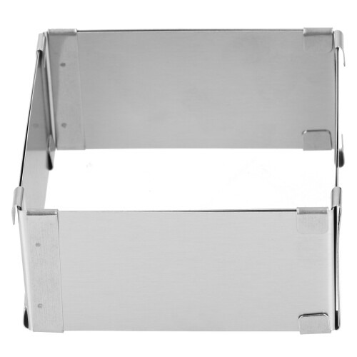 Edelstahl Quadrat Mousse Ring Einziehbare Kekse 2