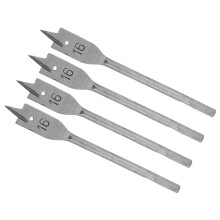 Wood Drill Bits 4Pcs Flat 16mm High Carbon Steel for DIY Hole Drilling