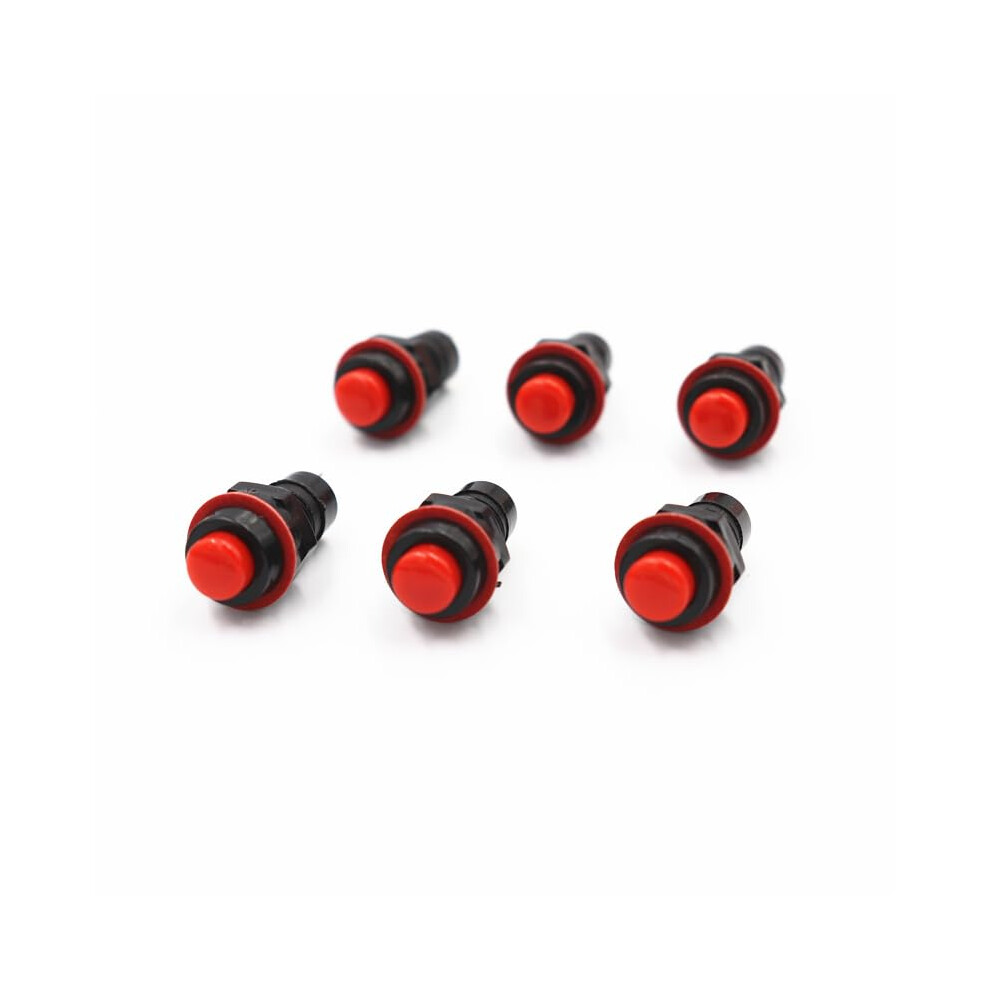 6 Pack Ds213 10Mm Red Round Momentary Push Button Switch For Electronics Projects 9382693298362