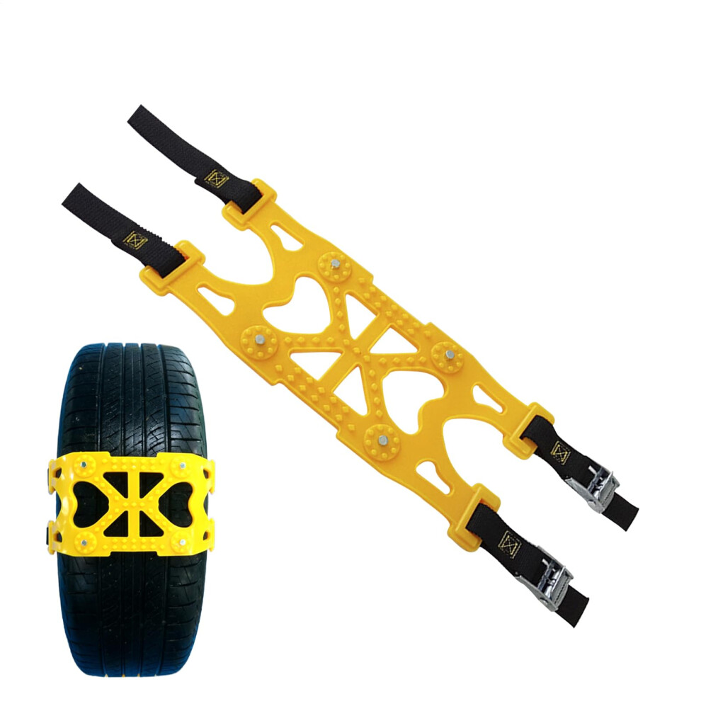 Snow Chains For Cars, Adjustable Antiskid Tire Chains For Snow And Ice, Ice Road Driving Gear, Truck And Sedan Compatible 9187378817179