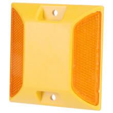 Street & Driveway Road Reflectors 6PCS Double Yellow Plastic Pavement Markers