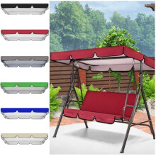 Garden Swing Canopy Replacement Waterproof UV Protection Cover for 2 3 Seater Outdoor Patio 190x132x15cm Green