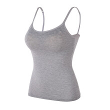 5 Pack Training Bras For Teens Cotton Undershirt Camisole Tank Tops Adjustable Spaghetti Strap Shelf Bra XL Grey