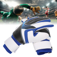 Soccer Goalkeeper Gloves Blue Anti-Slip Wrist Protectors, Model 8