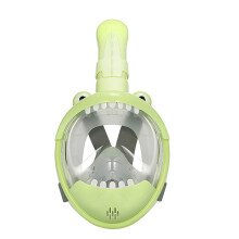 Full Face Snorkel Mask Kids Snorkeling Set AntiFog AntiLeak Easy Breathing with Camera Mount