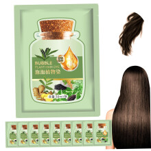Chestnut Brown Bubble Hair Dye 10Pcs Long Lasting Natural Plant Formula Easy Application for Women