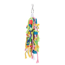 Hanging Bird Toys For Parrots Bird Chewing Toys Colorful Foraging Stimulation Durable Bird Rope Perch Safe Materials Easy Installation Mental