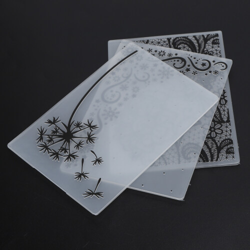 3 Plastic Embossing Folders for Artistic Card Making & Scrapbook DIY 2