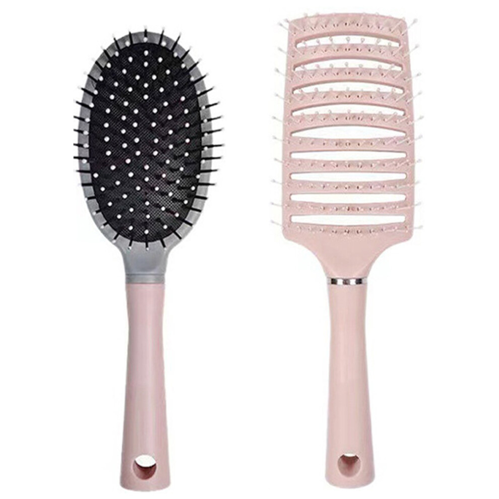 Unisex Flexible Comb Teeth Detangler, Ergonomic Design Curved Vent Brush For Faster Blow Drying And Scalp Massage, Reduces Static Electricity For Nightclubs