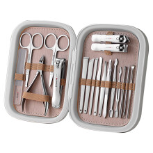 Kit de pédicure avec trousse de voyage pour les ongles, coupe-ongles en acier inoxydable et kit de manucure : un cadeau unique pour femmes et