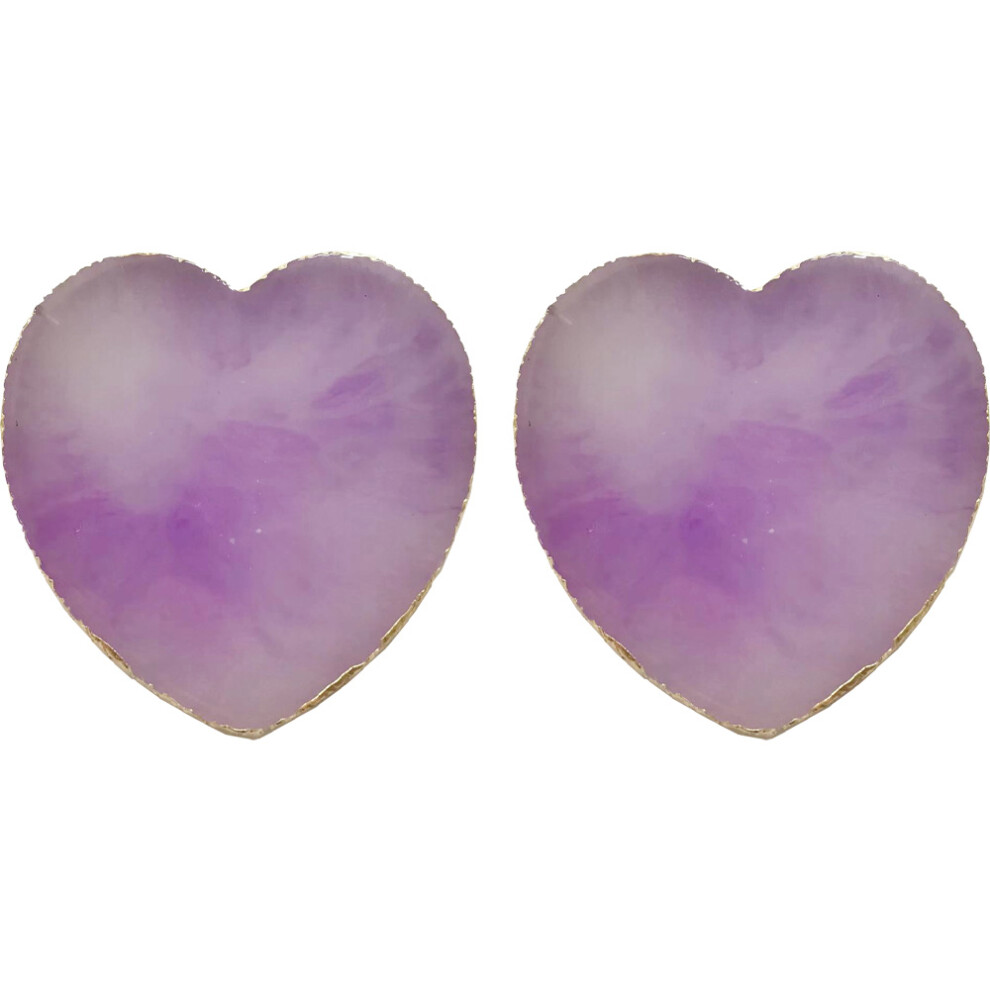 Heart-Shaped Nail Art Palette, Golden Edge Design, Easy To Clean, Quality Resin Material, Mixing Colors, Photography Props, Portable Size, Fashionabl