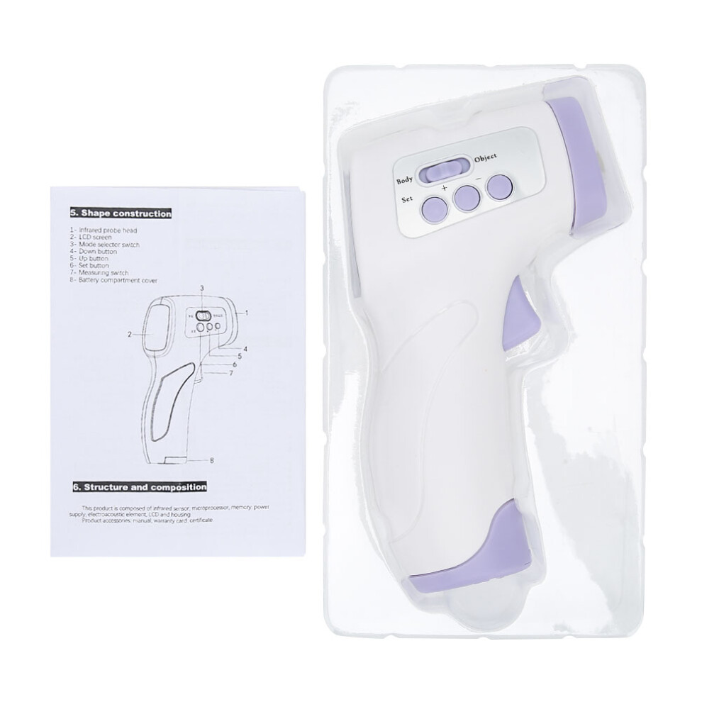 Non Contact Thermometer Infrared LCD Display Touchless Forehead Thermometer For Adults Kids High Precision Sensor Auto Shutdown Multi Function Fever