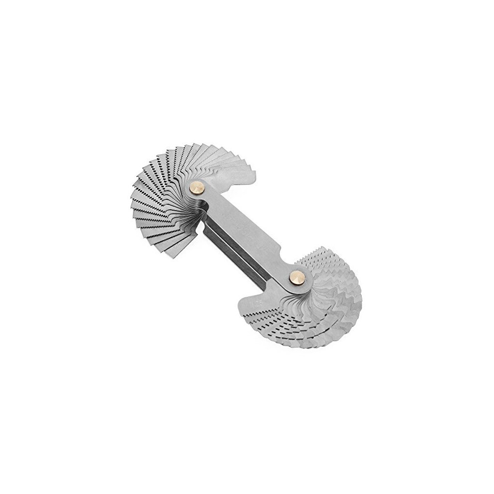 Screw Thread Pitch Gauge Tool Caliper Gauge For Measuring Thread Pitch Industrial Measurement 1Piece Silver 9187378818251