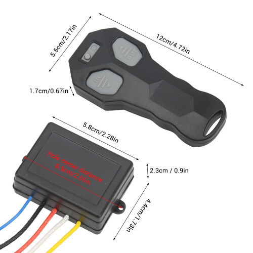 Wireless Winch Remote Control Kit 75ft Range 12V Anti Interference for Vehicles 1