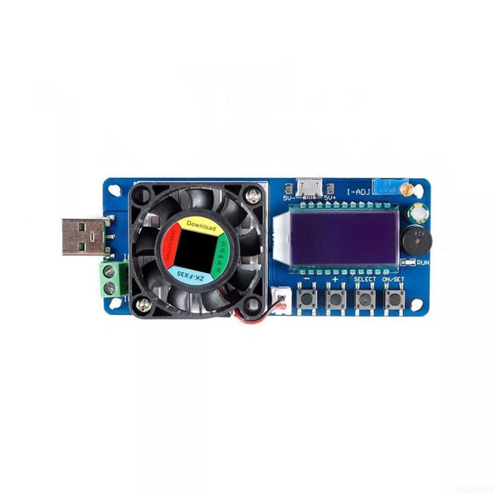 Battery Capacity Tester With Lcd Display, Constant Current Electronic Load 35W, Accurate Measurement 9187378376331