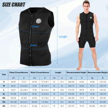 3mm Neoprene Sleeveless Wetsuit Vest for Diving Surfing & Swimming