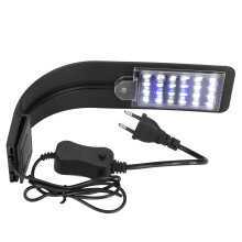 Lampada LED a clip per acquario, illuminazione completa, LED blu e bianchi, unità di illuminazione di alta qualità, lampada per acquario robusta e