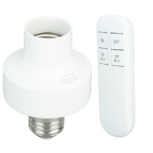 Wireless Remote E27 Light Socket 220V, ABS, 9.5cm
